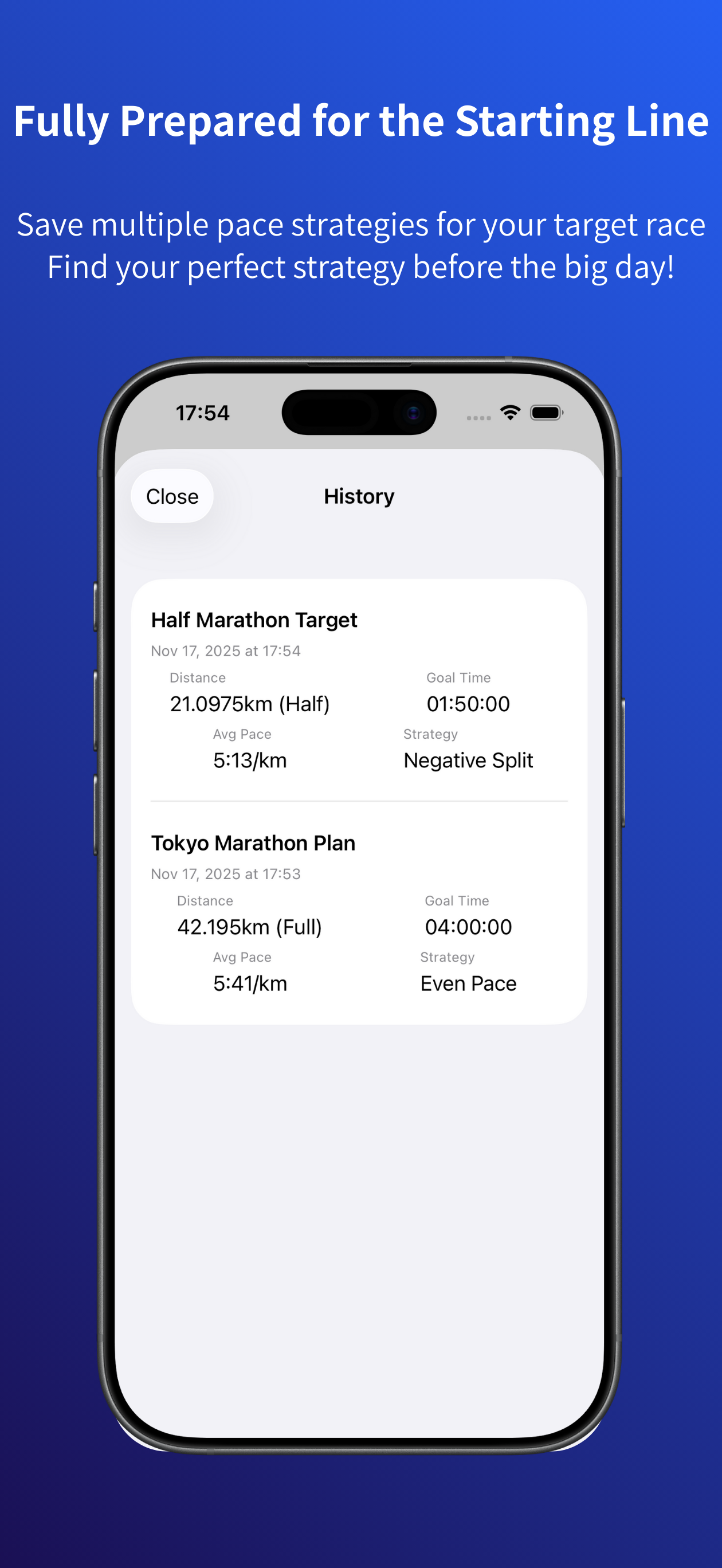 History Screen